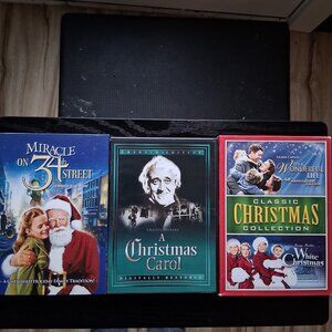 Holiday DVD Bundle Miracle on 34th St + A Christmas Carol + Christmas Collection